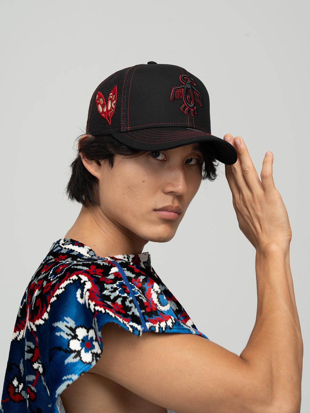 Baseball Cap - The Indians Collection - Red Indian - Black/Red