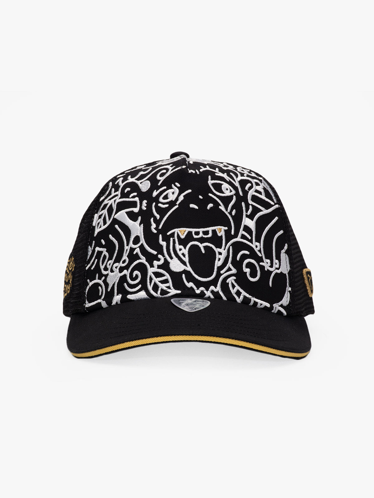 Baseball Cap - Curved Visor - Art Collection - Doodle Monkey - Black