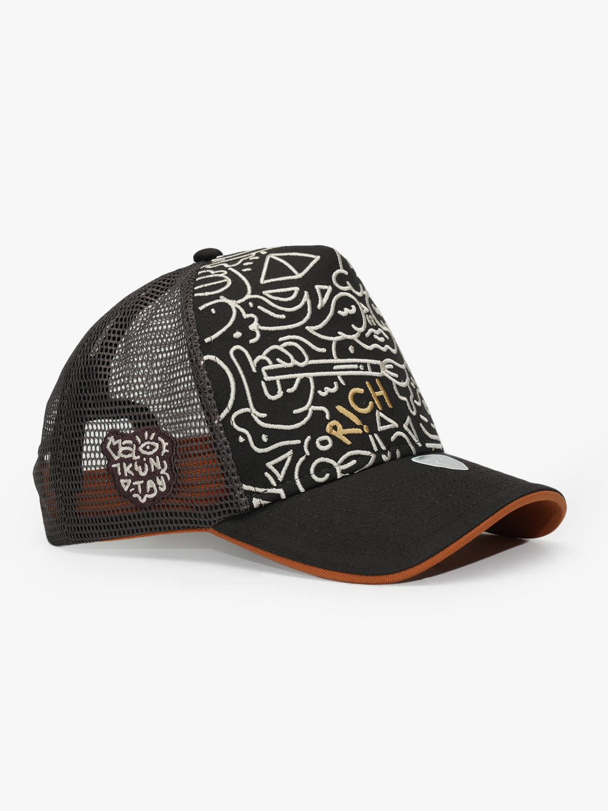 Trucker Hat - Art Collection - Doodle - Brown