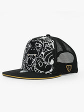 Snapback Cap - Doodle Monkey - Black