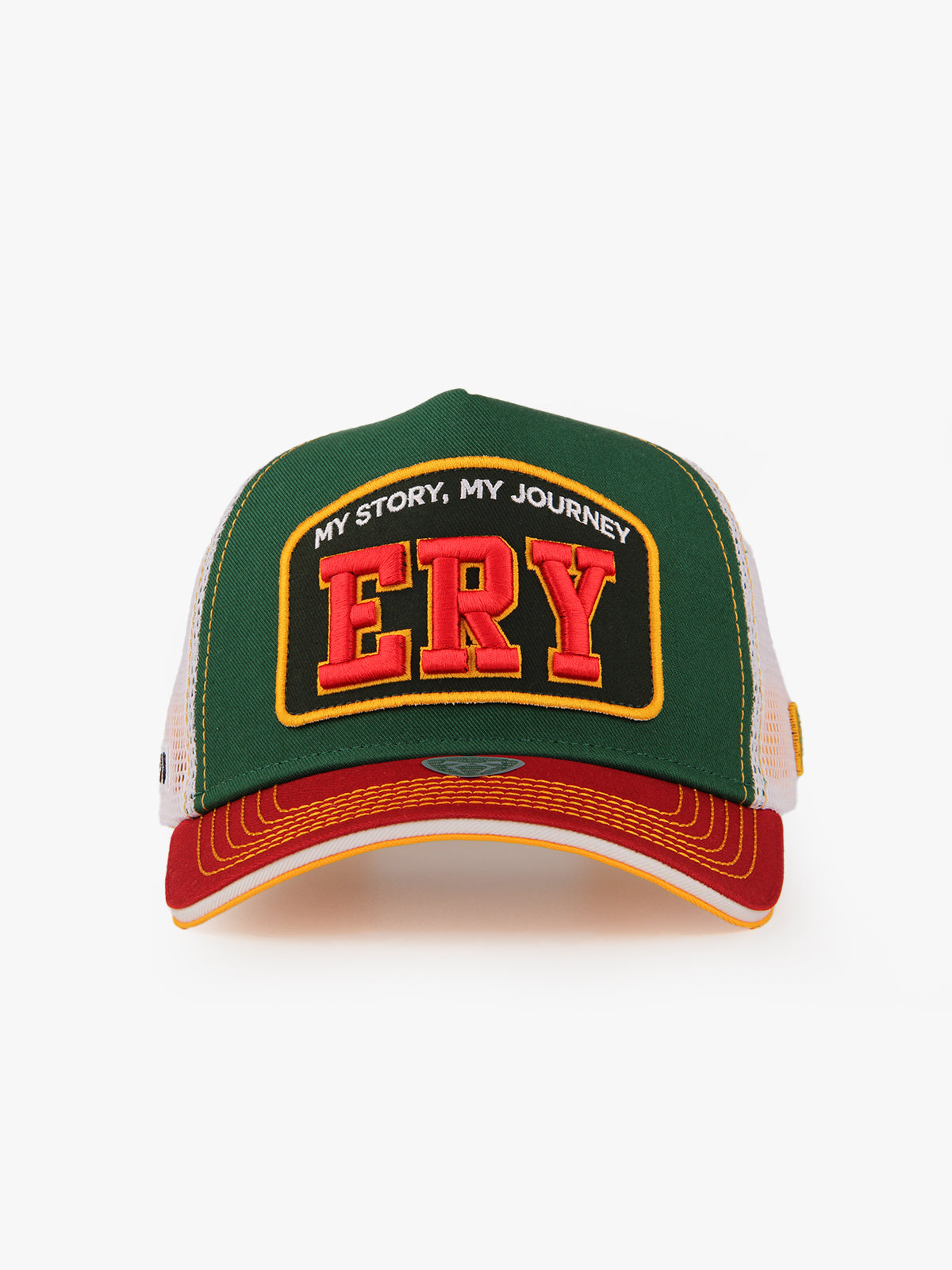 Trucker Hat - Name Collection - Custom Made Three Letters - Yeşil/Beyaz