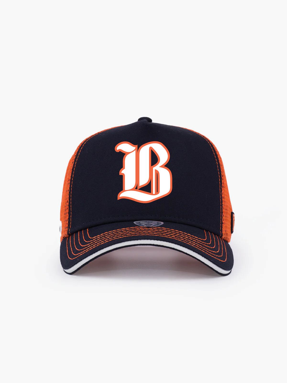 Trucker Hat - Name Collection - Custom Made - Lacivert/Turuncu