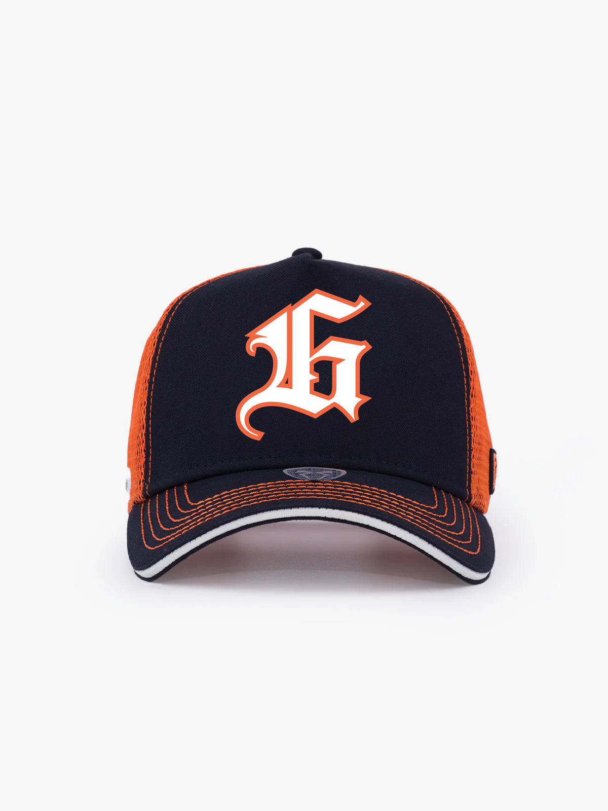 Trucker Hat - Name Collection - Custom Made - Lacivert/Turuncu