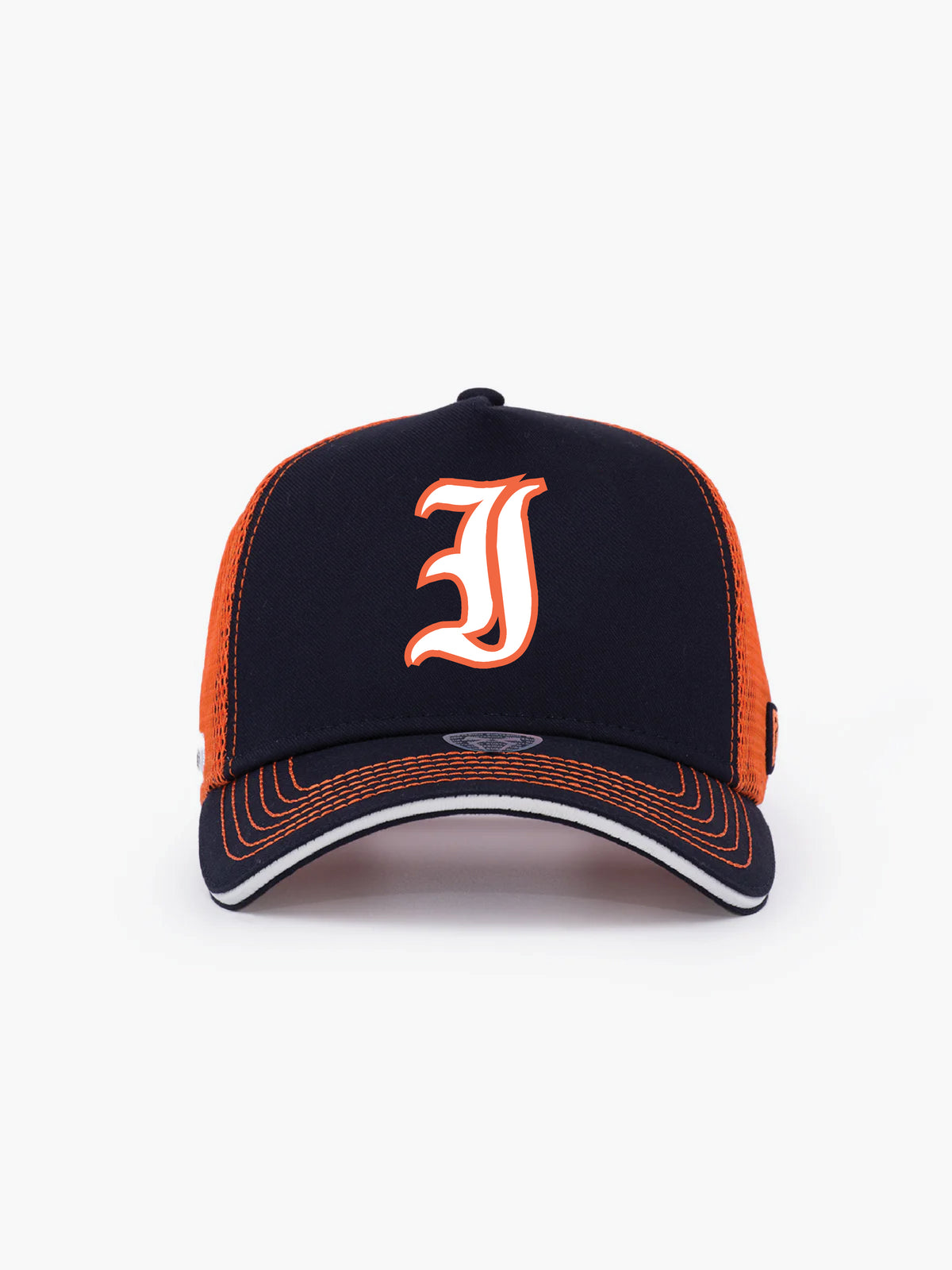 Trucker Hat - Name Collection - Custom Made - Lacivert/Turuncu