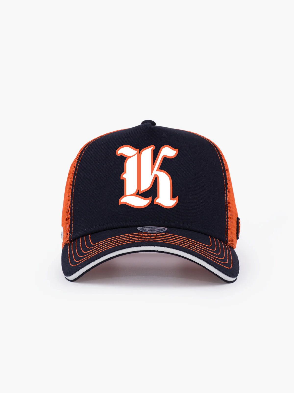 Trucker Hat - Name Collection - Custom Made - Lacivert/Turuncu