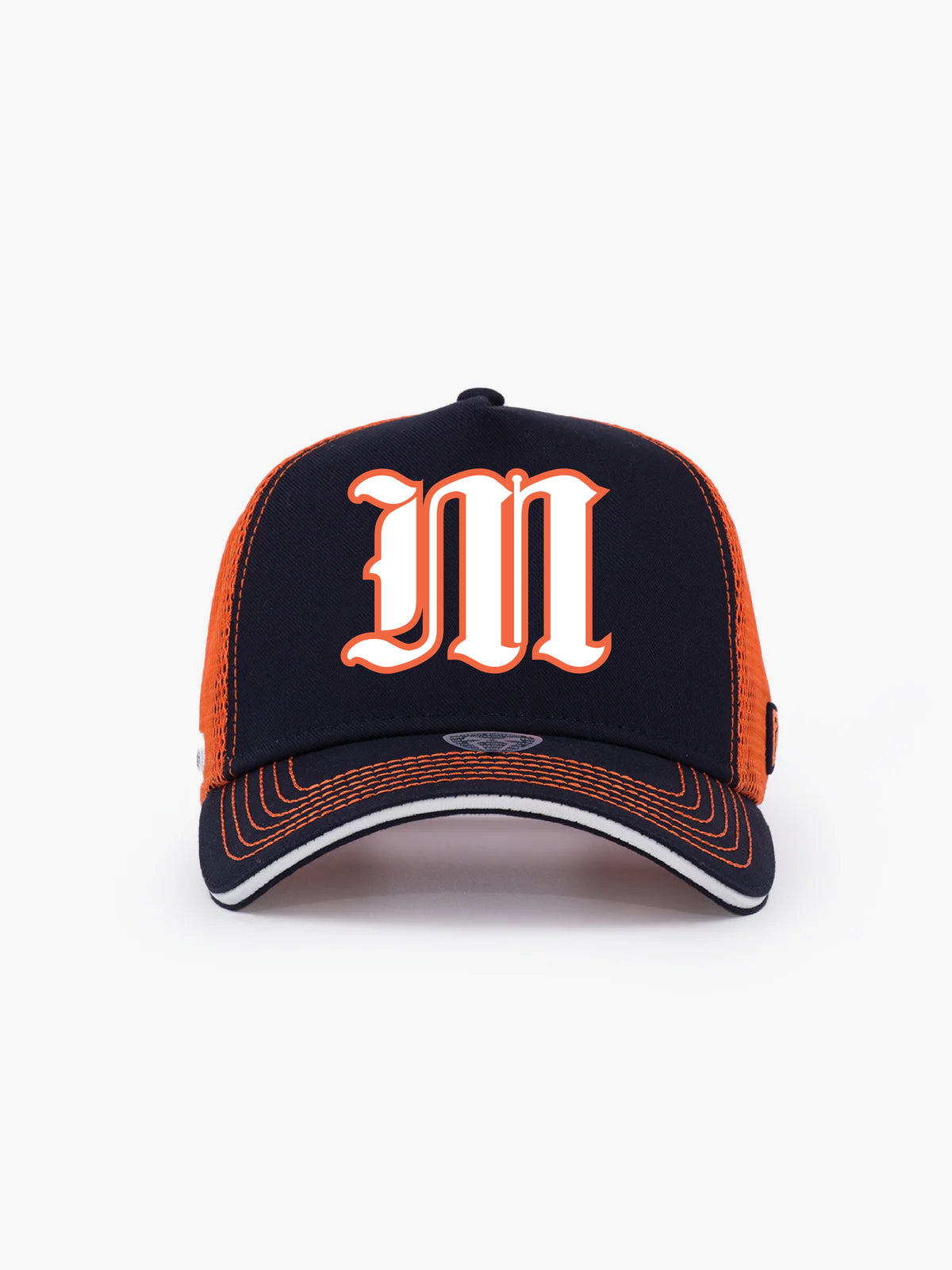Trucker Hat - Name Collection - Custom Made - Lacivert/Turuncu