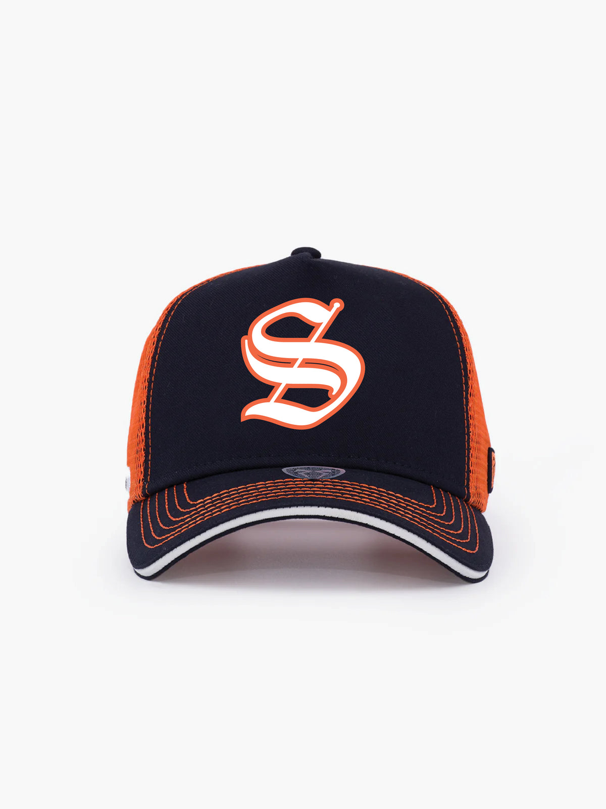 Trucker Hat - Name Collection - Custom Made - Lacivert/Turuncu