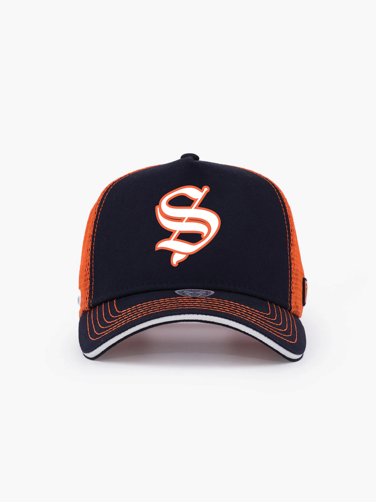Trucker Hat - Name Collection - Custom Made - Lacivert/Turuncu