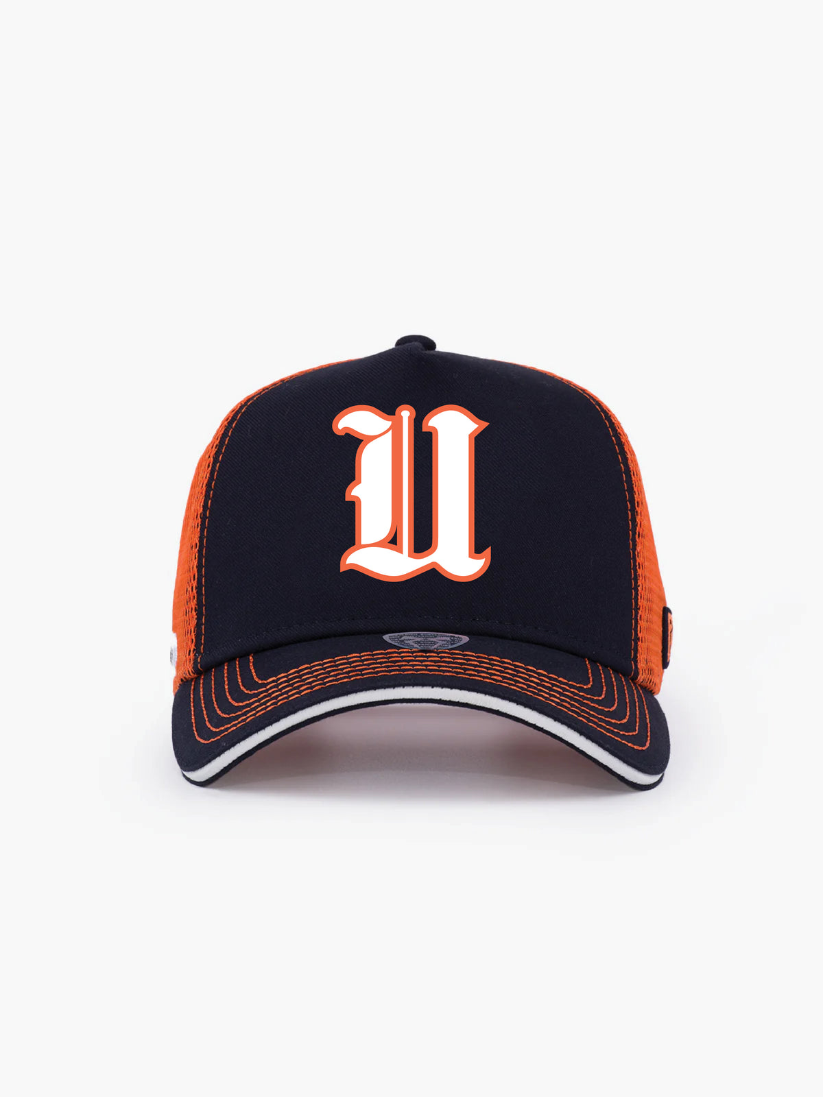 Trucker Hat - Name Collection - Custom Made - Lacivert/Turuncu