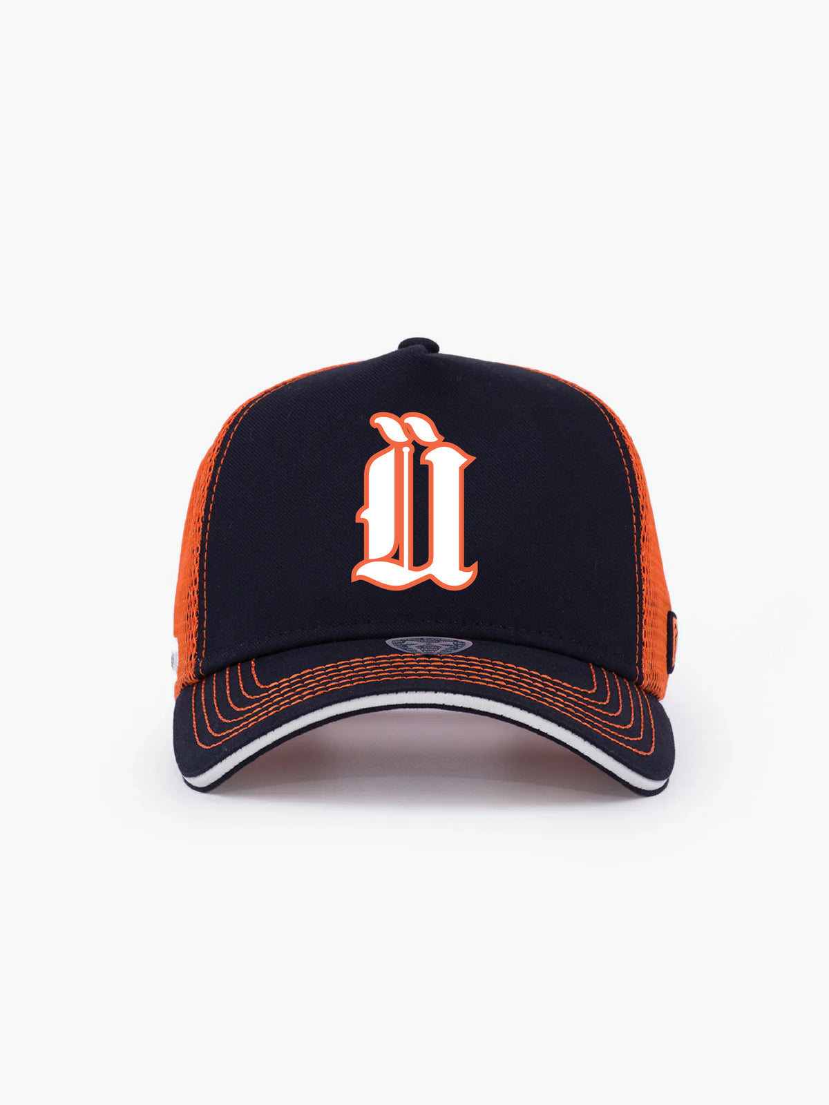 Trucker Hat - Name Collection - Custom Made - Lacivert/Turuncu