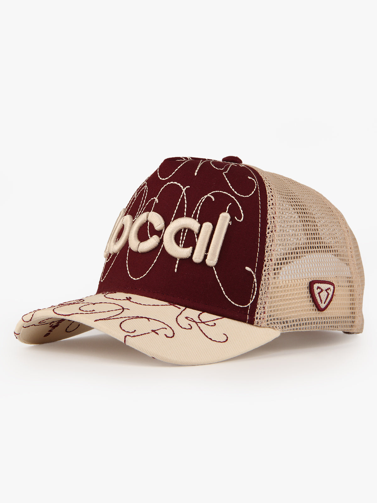 Trucker Şapka - Local - Bordo/Bej