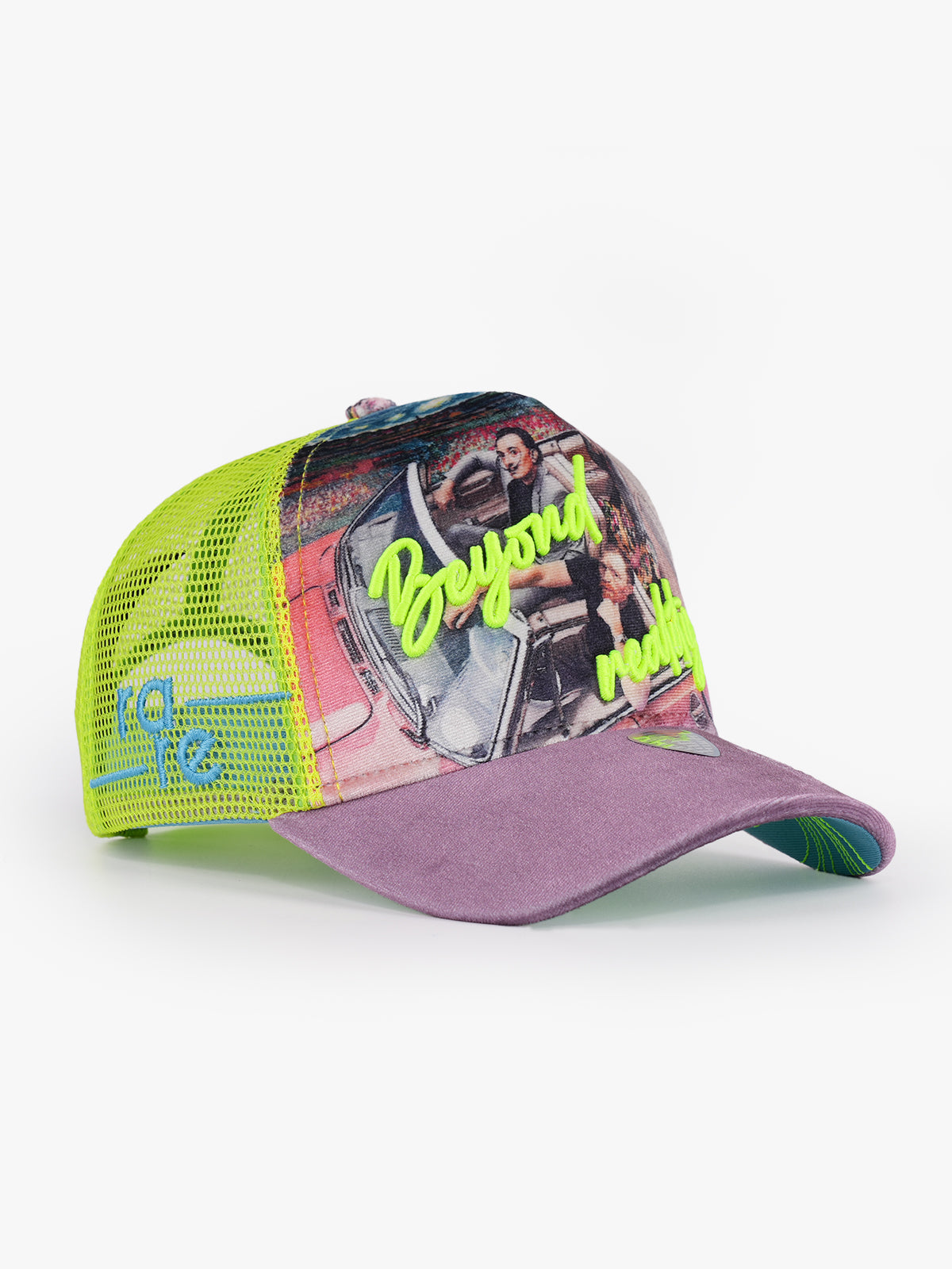 Trucker Hat - Art Collection - Frida - Pink/Neon Green - 3