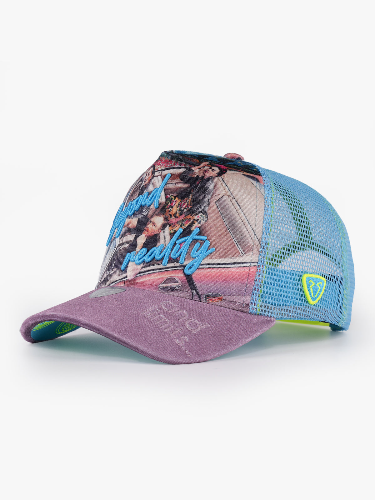 Trucker Hat - Art Collection - Frida - Pink/Blue - 1