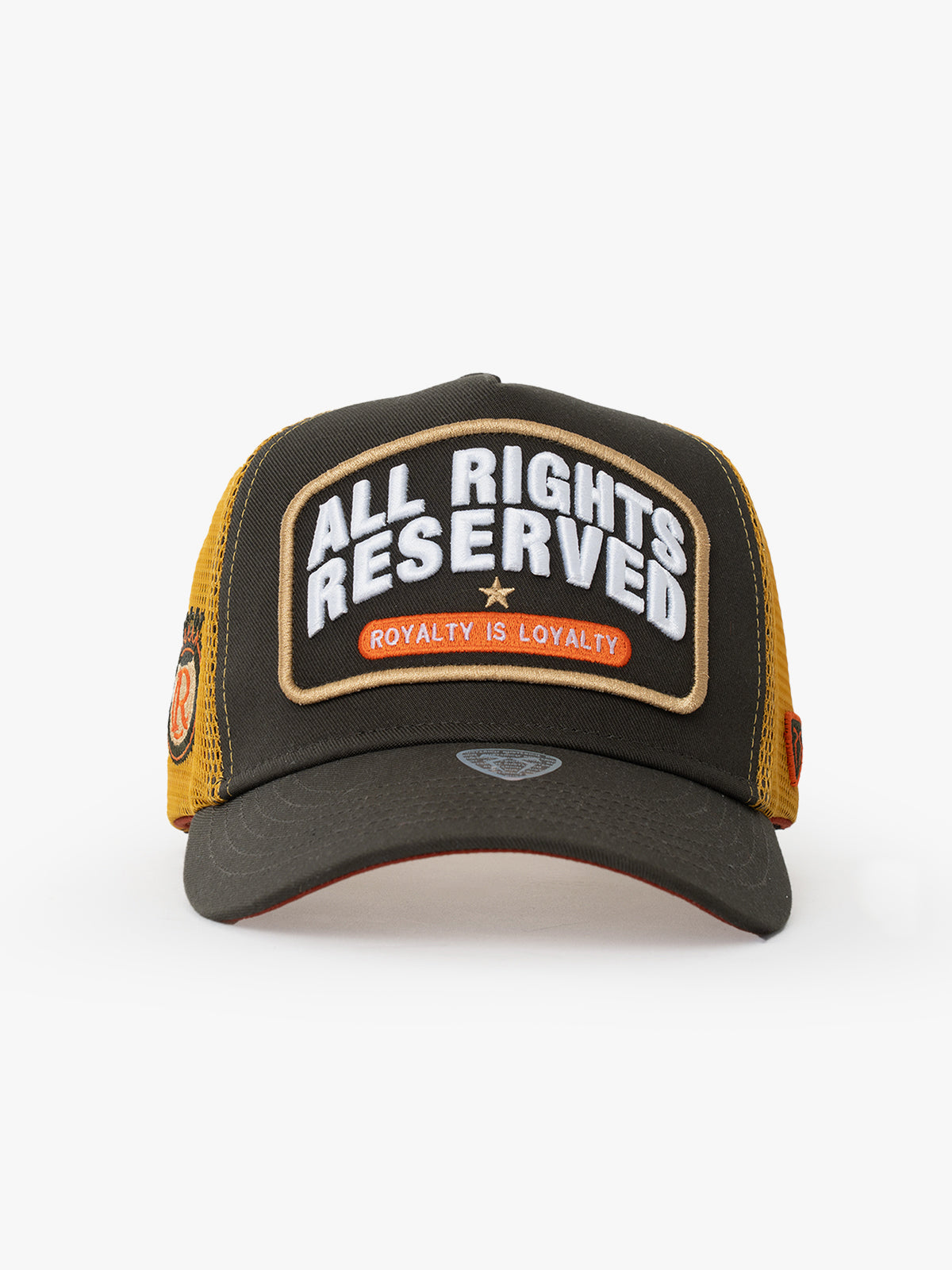 Trucker Hat - Curved Visor - All Rights Reserved - Khaki