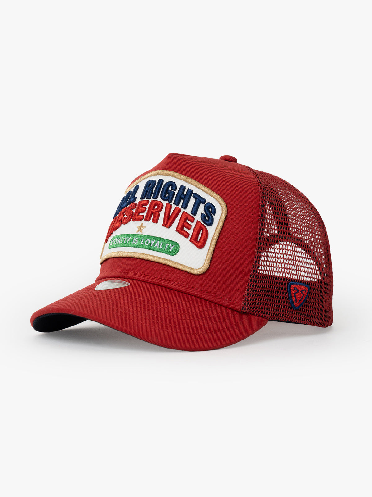 Trucker Hat - Curved Visor - All Rights Reserved - Red