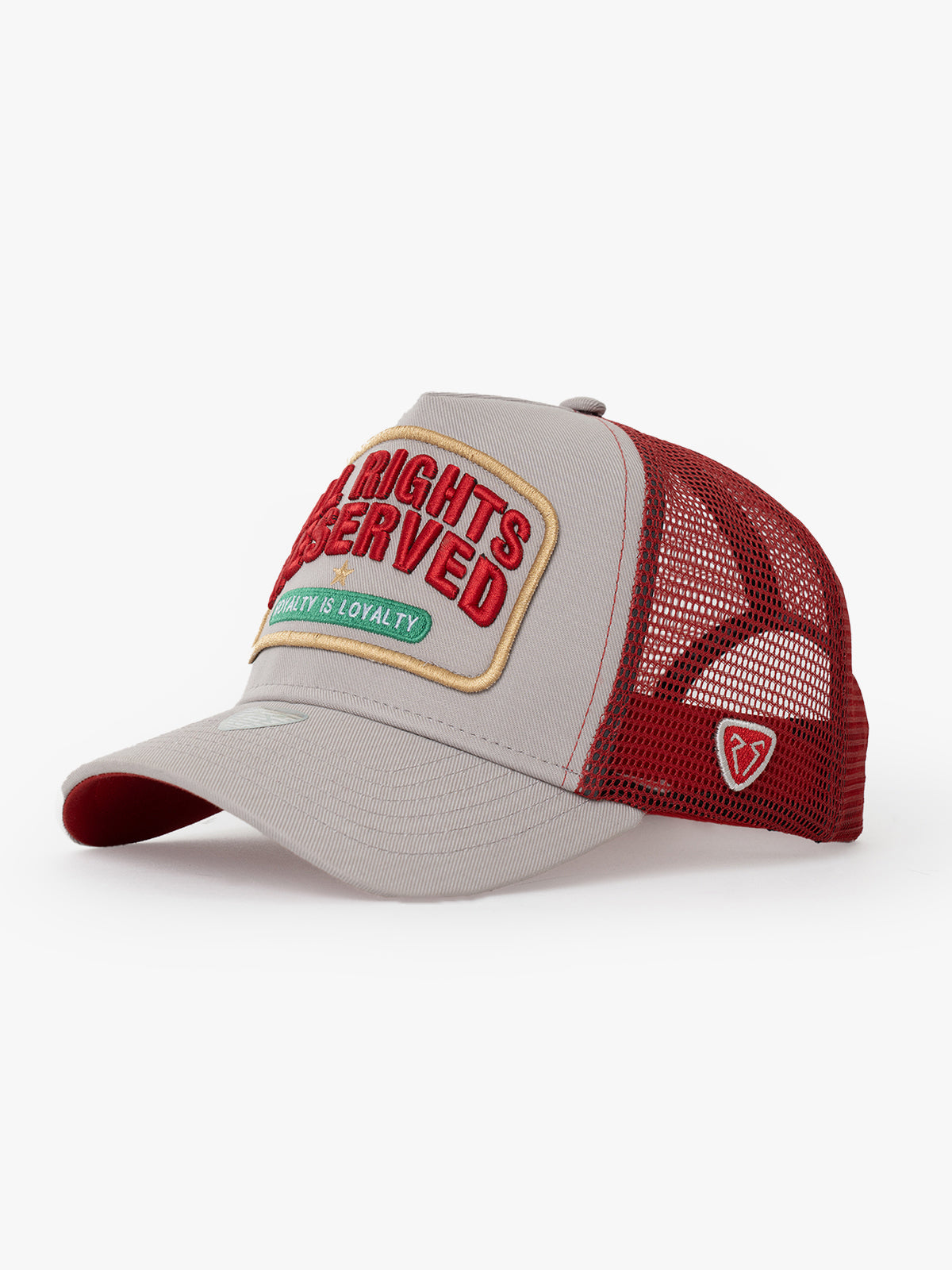 Trucker Hat - Curved Visor - All Rights Reserved - Gray
