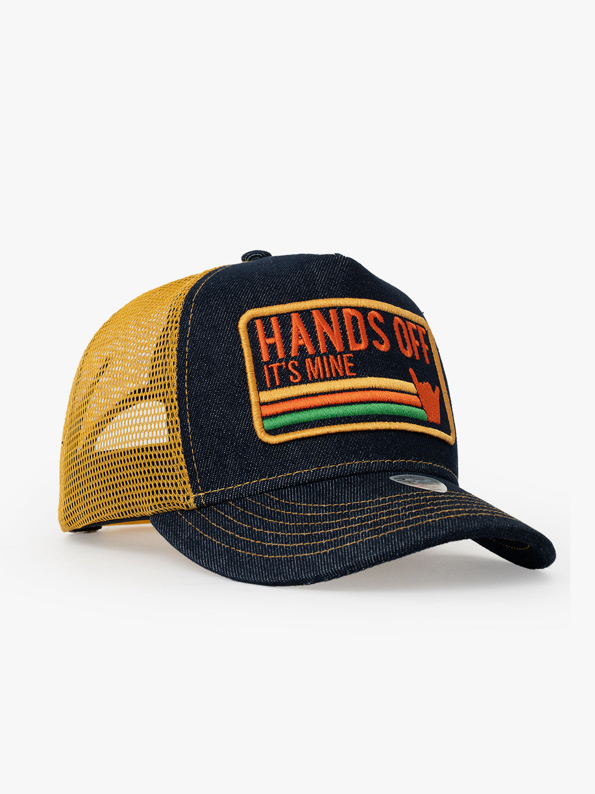 Trucker Hat - Curved Visor - Urban Collection - Hands Off - Denim