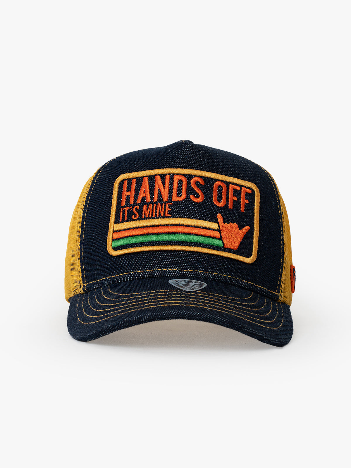 Trucker Hat - Curved Visor - Urban Collection - Hands Off - Denim