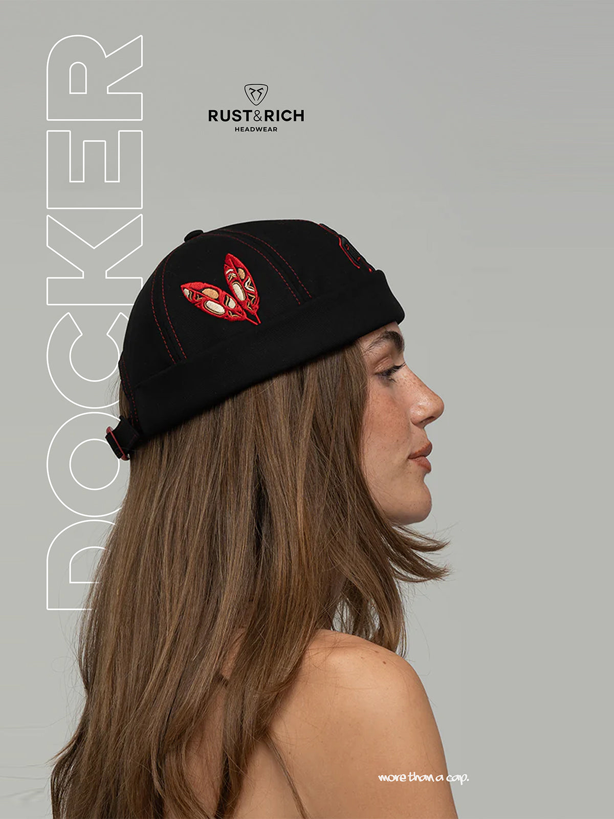 Docker Hat - Symbols Collection - Red Indian - Siyah/Kırmızı