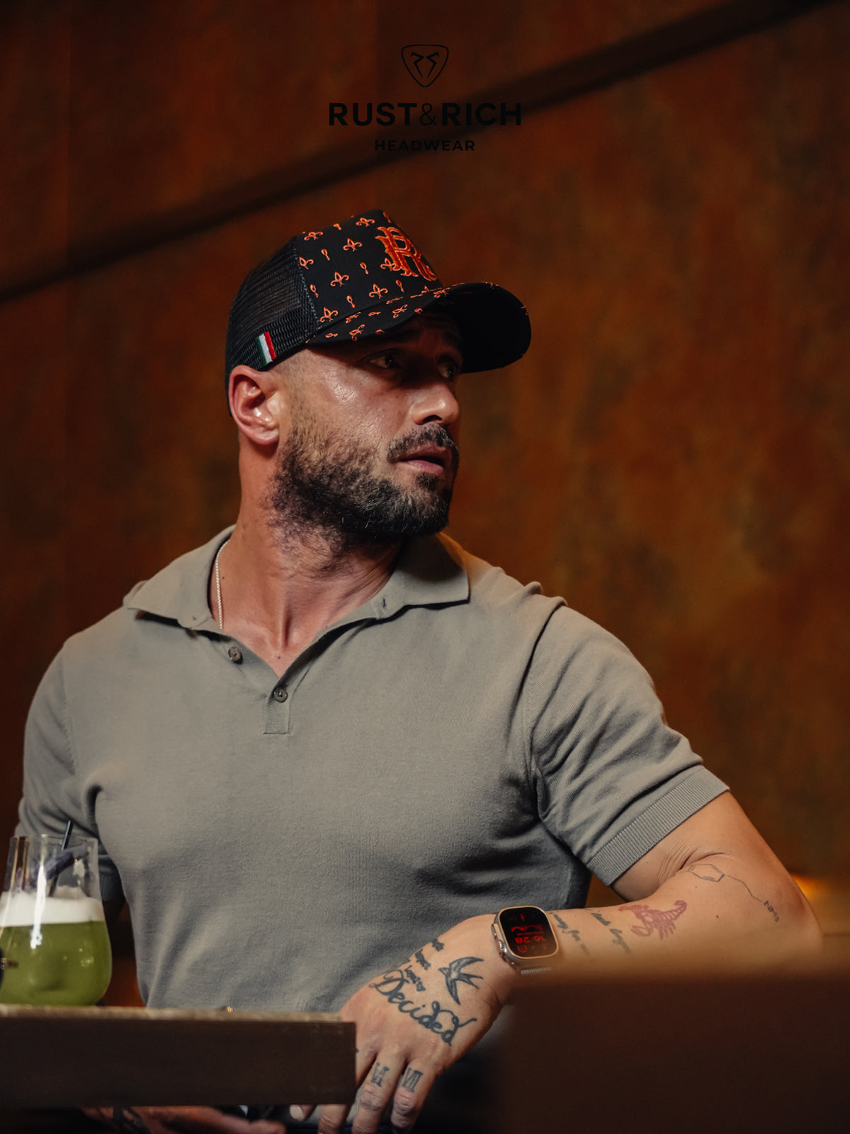 Trucker Hat - Premium Collection - Regalia - Siyah - Bakır