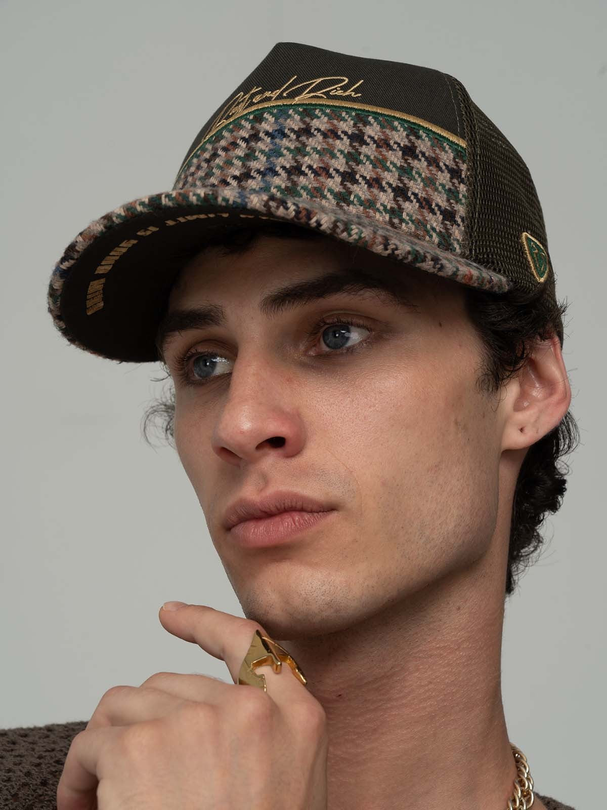 Trucker Hat - Curved Visor - Premium Collection - Royalty - Haki