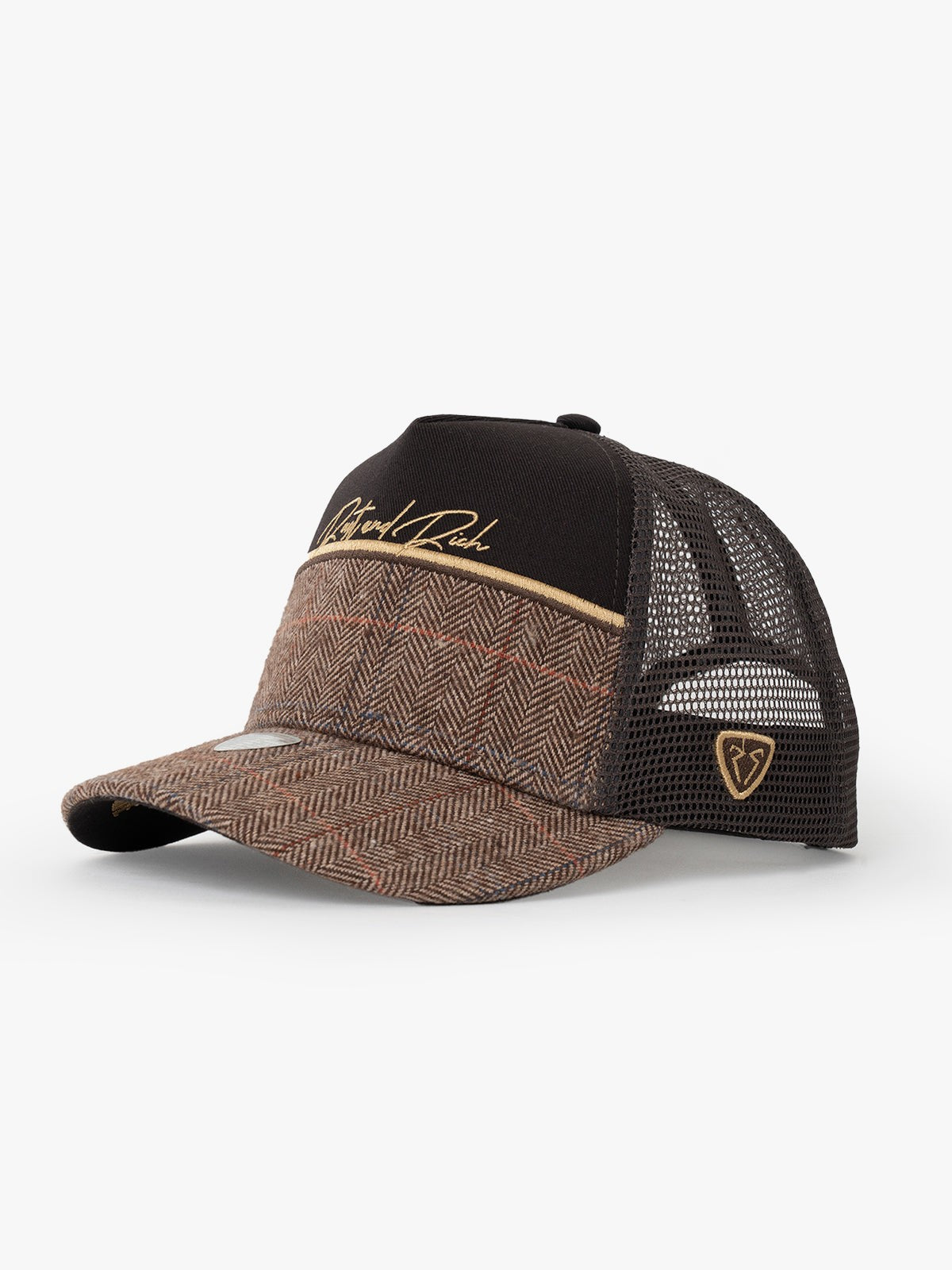 Trucker Hat - Curved Visor - Royalty - Brown