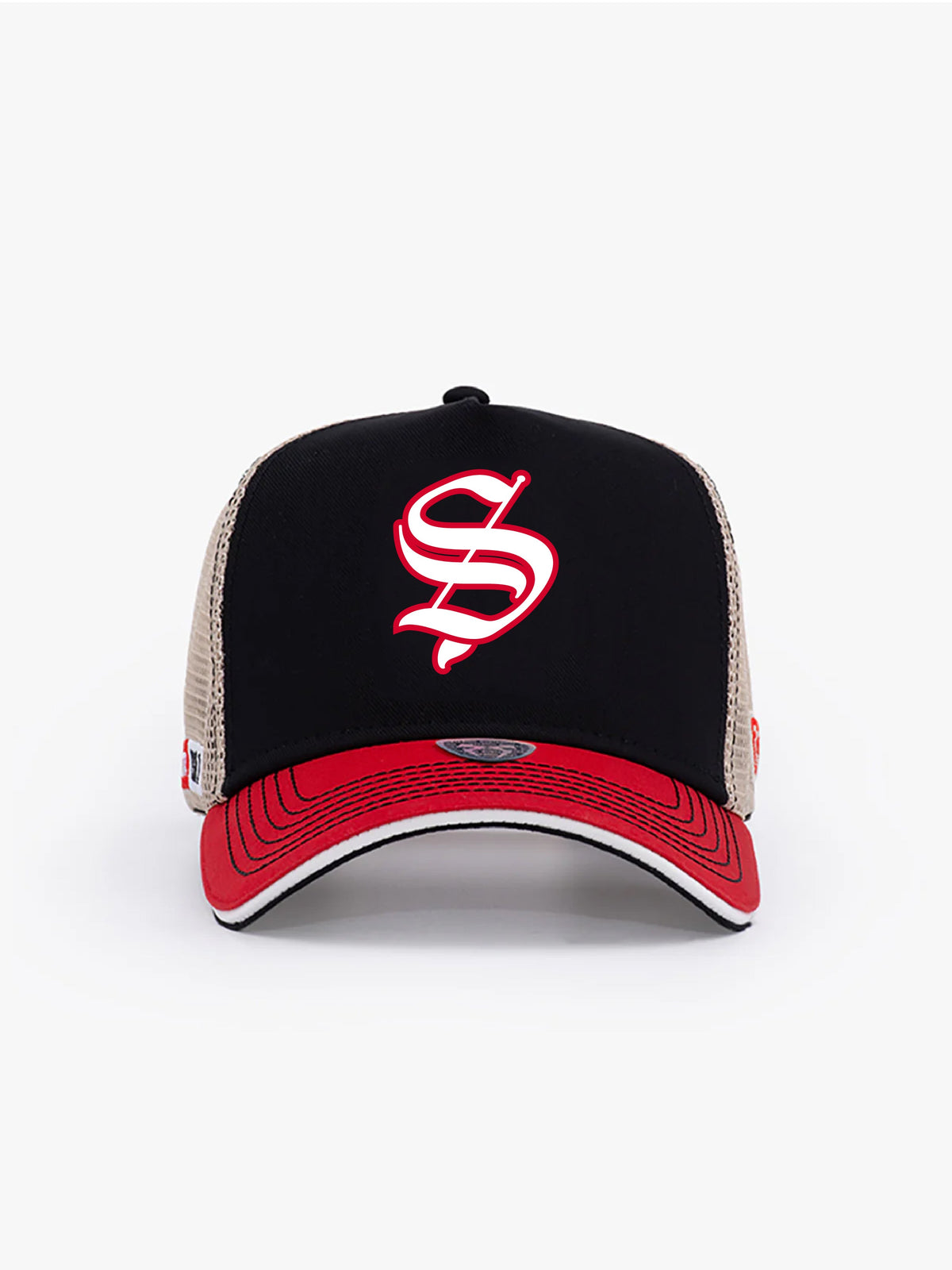 Trucker Hat - Name Collection - Custom Made - Siyah/Kırmızı