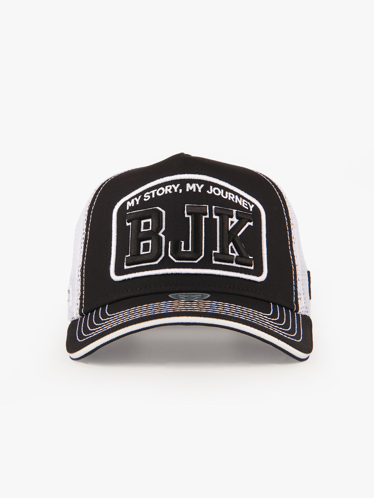 Trucker Hat - Name Collection - Custom Made Three Letters - Siyah/Beyaz