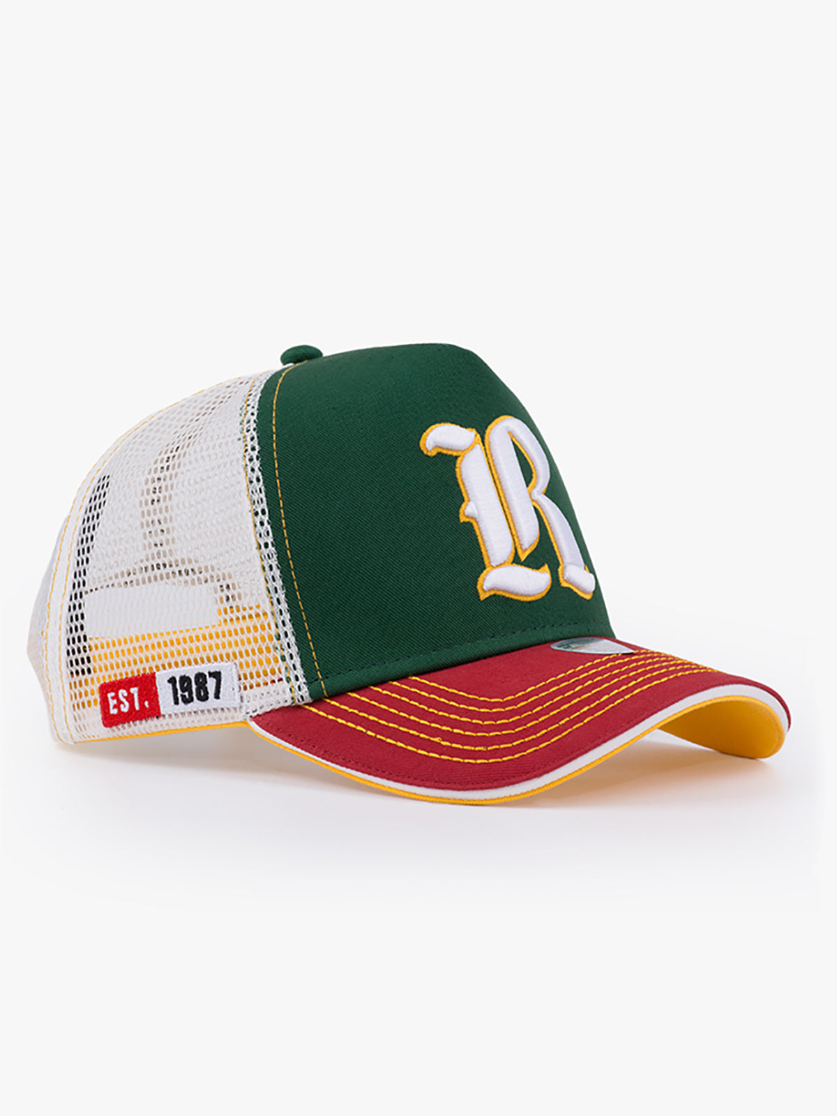 Trucker Hat - Name Collection - Custom Made - Yeşil/Beyaz