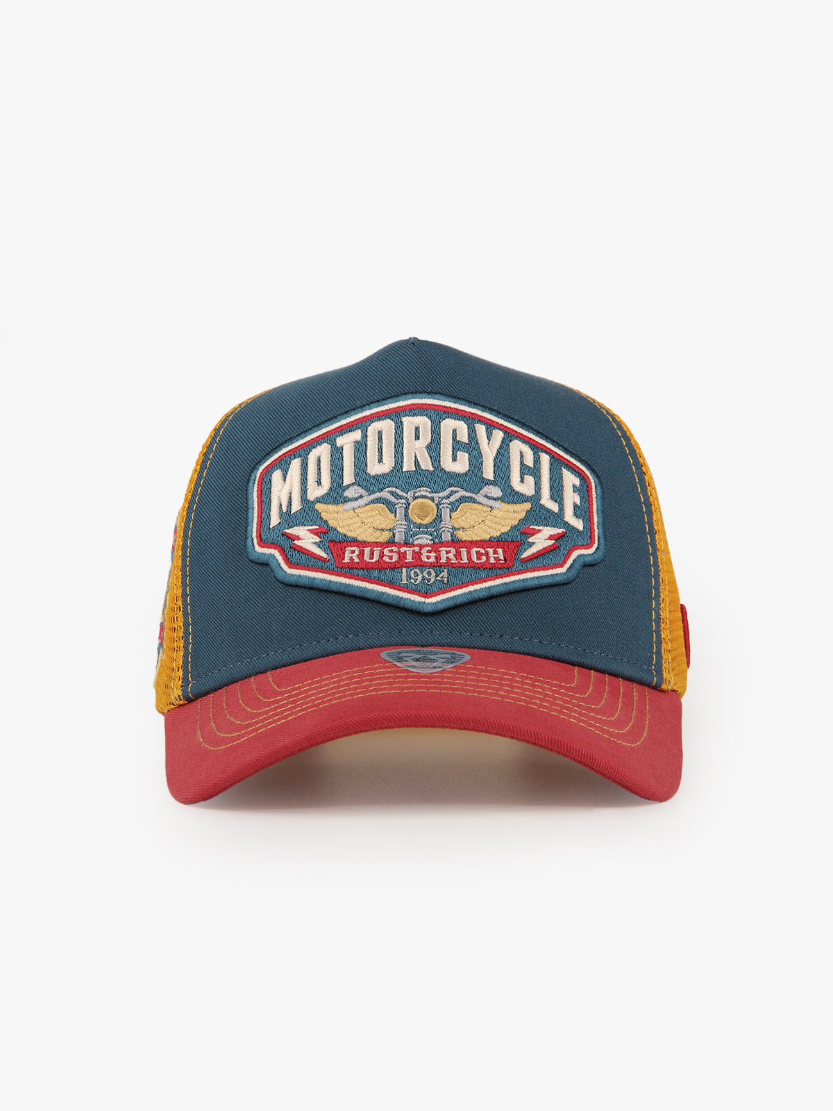 Trucker Hat - Urban Collection - Motorcycle - İndigo/Sarı