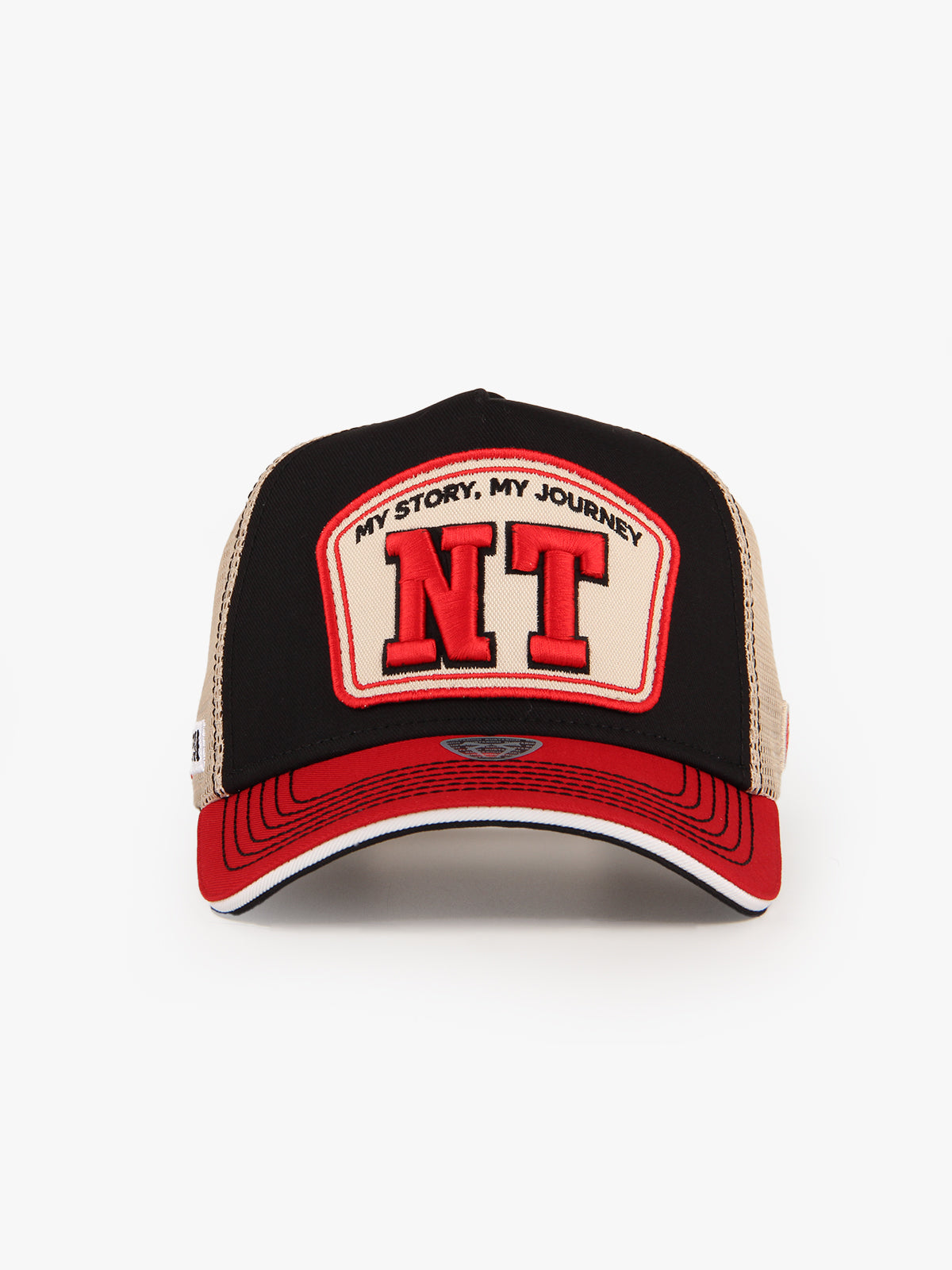 Trucker Hat - Name Collection - Custom Made Two Letters - Siyah/Bej