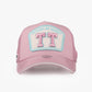 Trucker Hat - Name Collection - Custom Made Two Letters - Pembe
