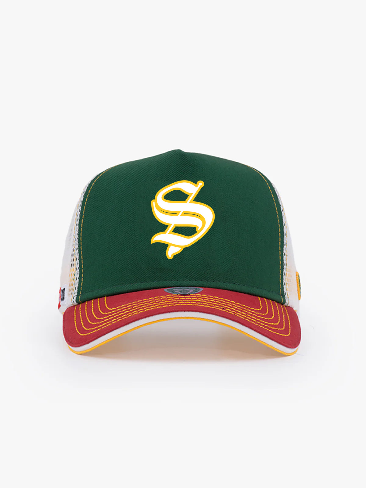 Trucker Hat - Name Collection - Custom Made - Yeşil/Beyaz