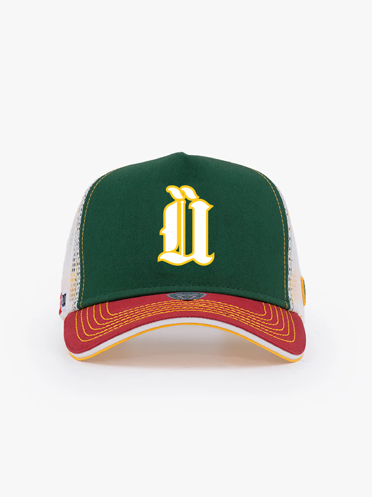 Trucker Hat - Name Collection - Custom Made - Yeşil/Beyaz
